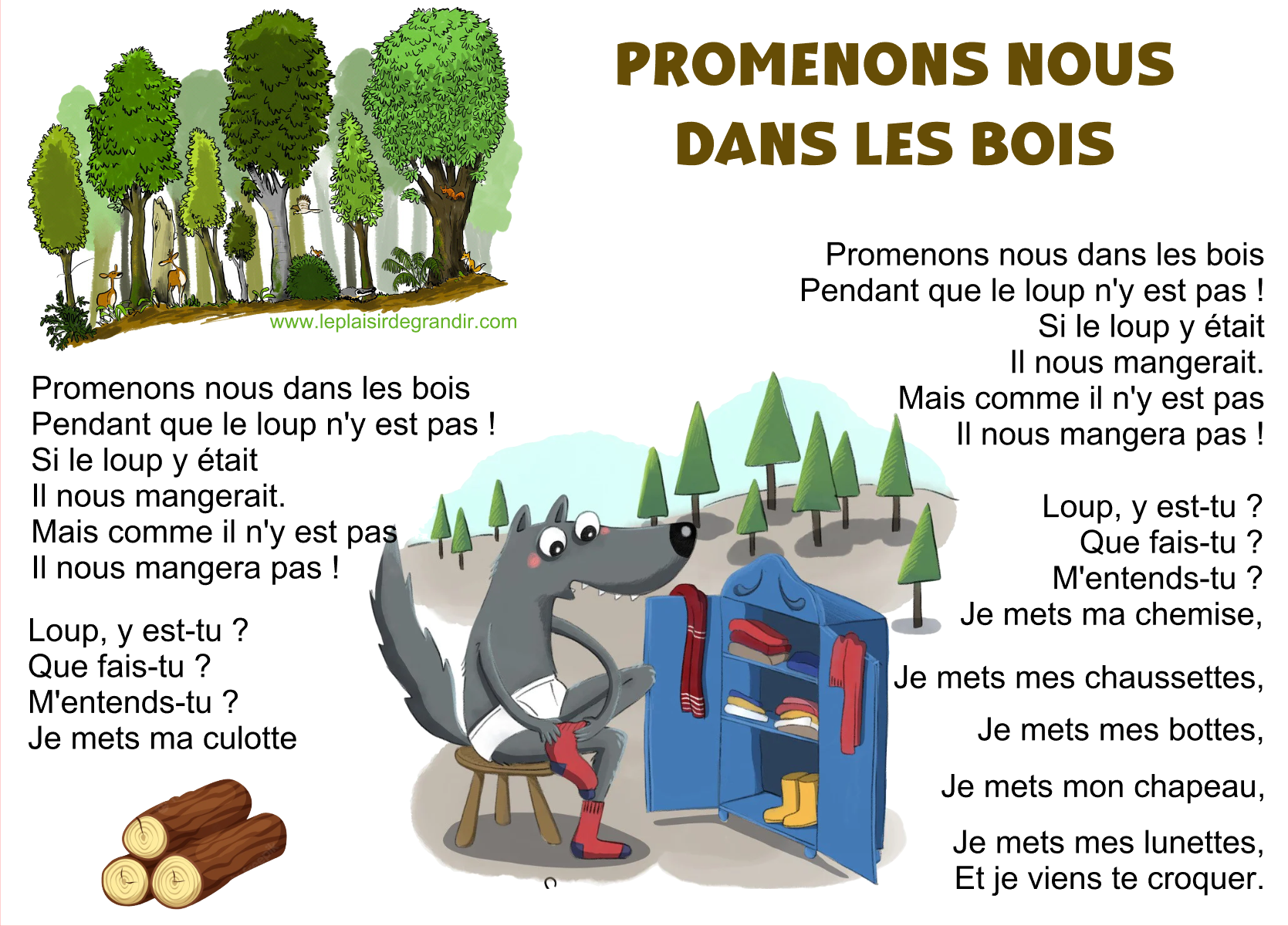 Promenons-nous dans le bois