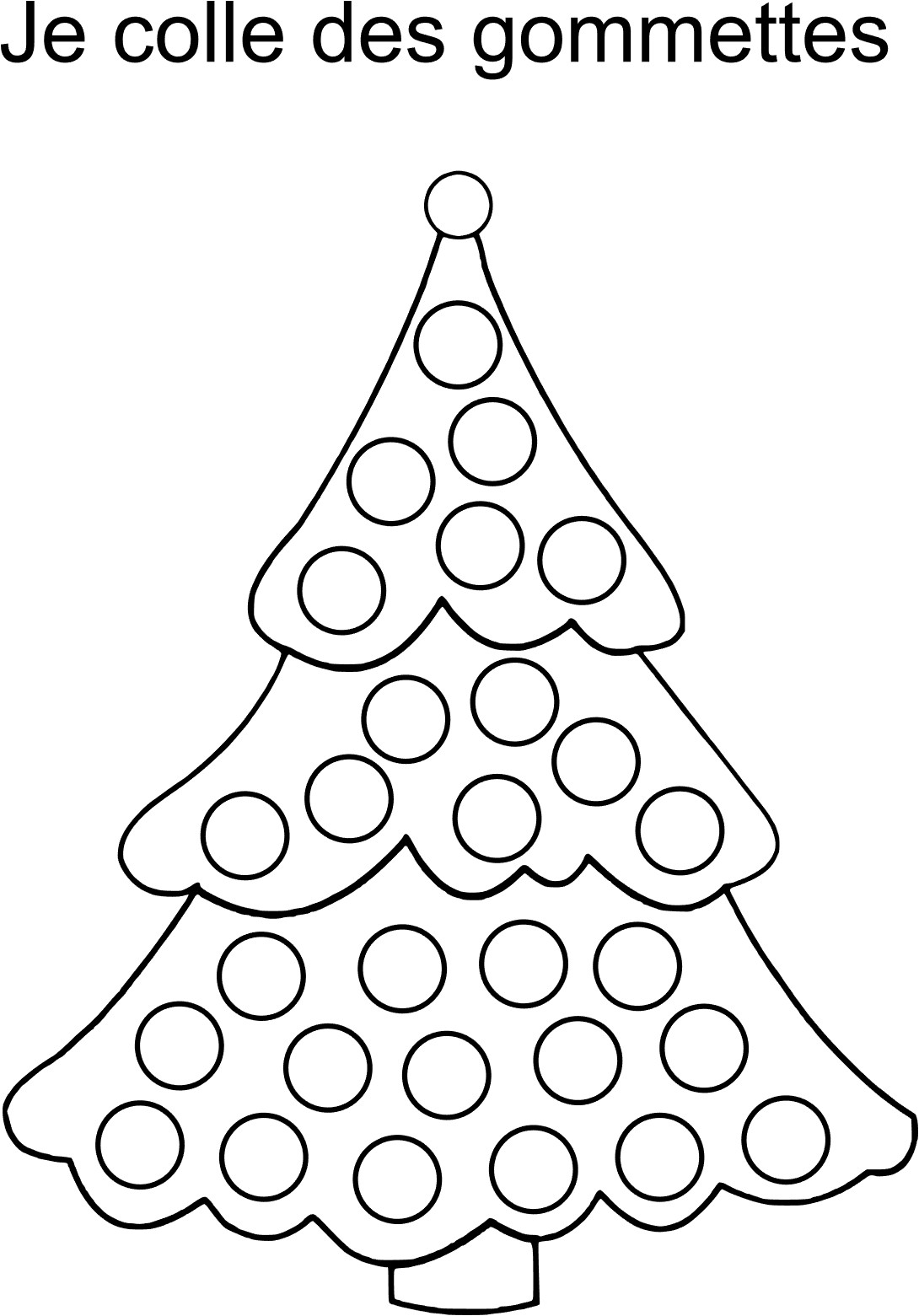 Atelier gommettes : nos sapins prennent vie