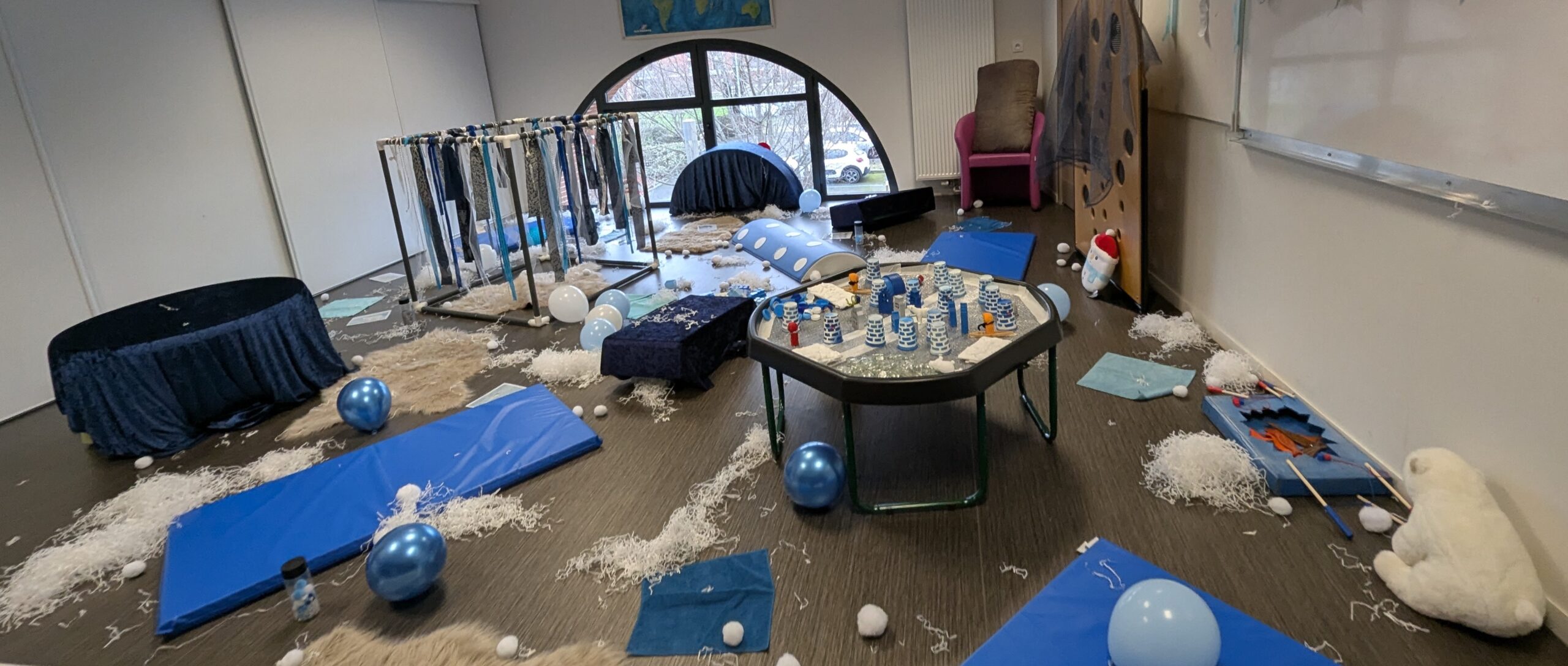 notre salle s&rsquo;est tranformée en banquise !
