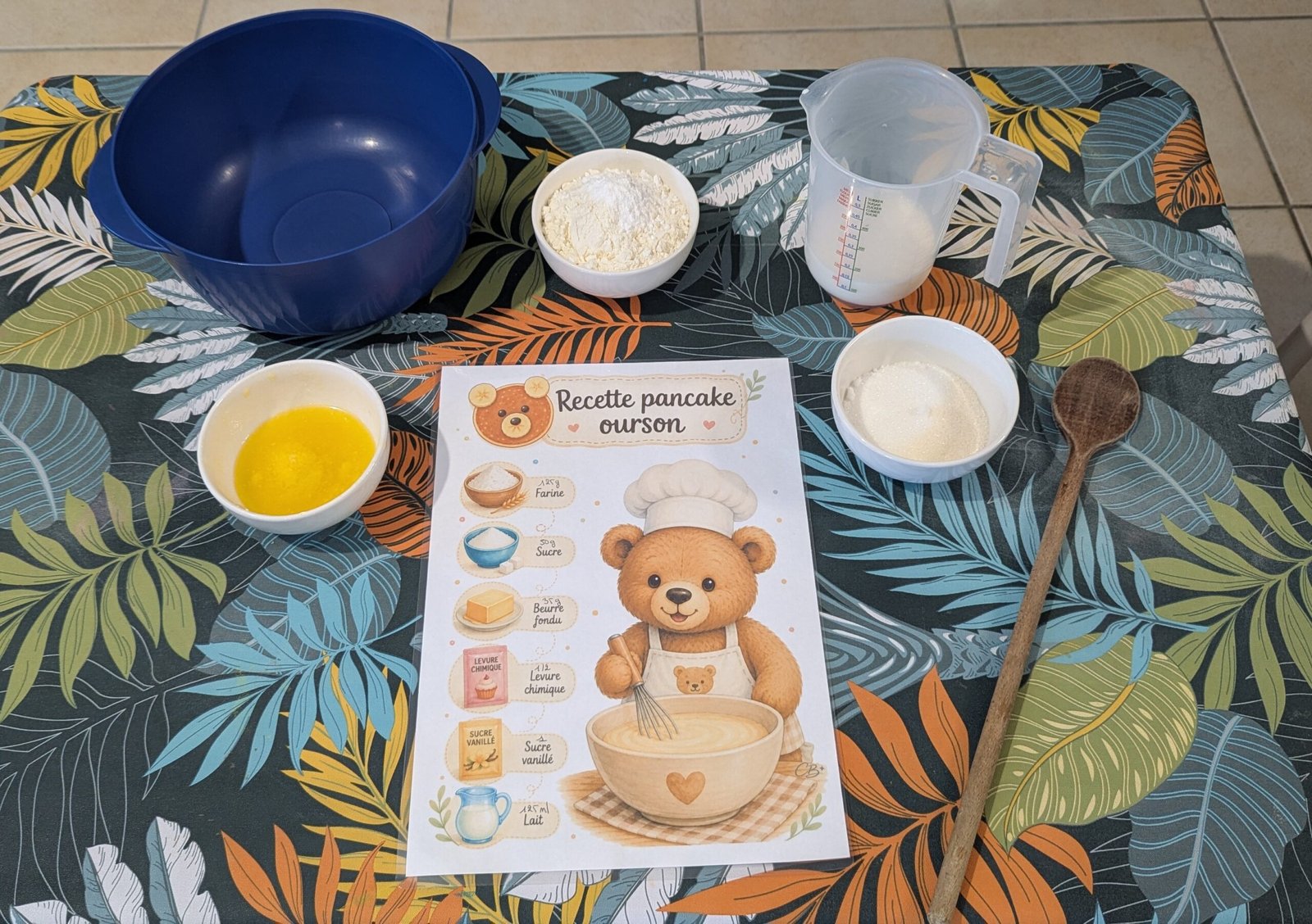 Des pancakes nounours pour continuer notre journée du nounours !
