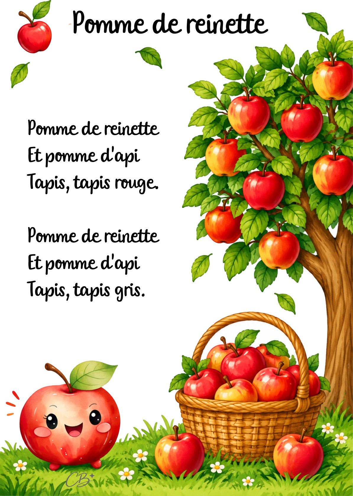 Pomme de reinette : une nouvelle comptine pour l’automne