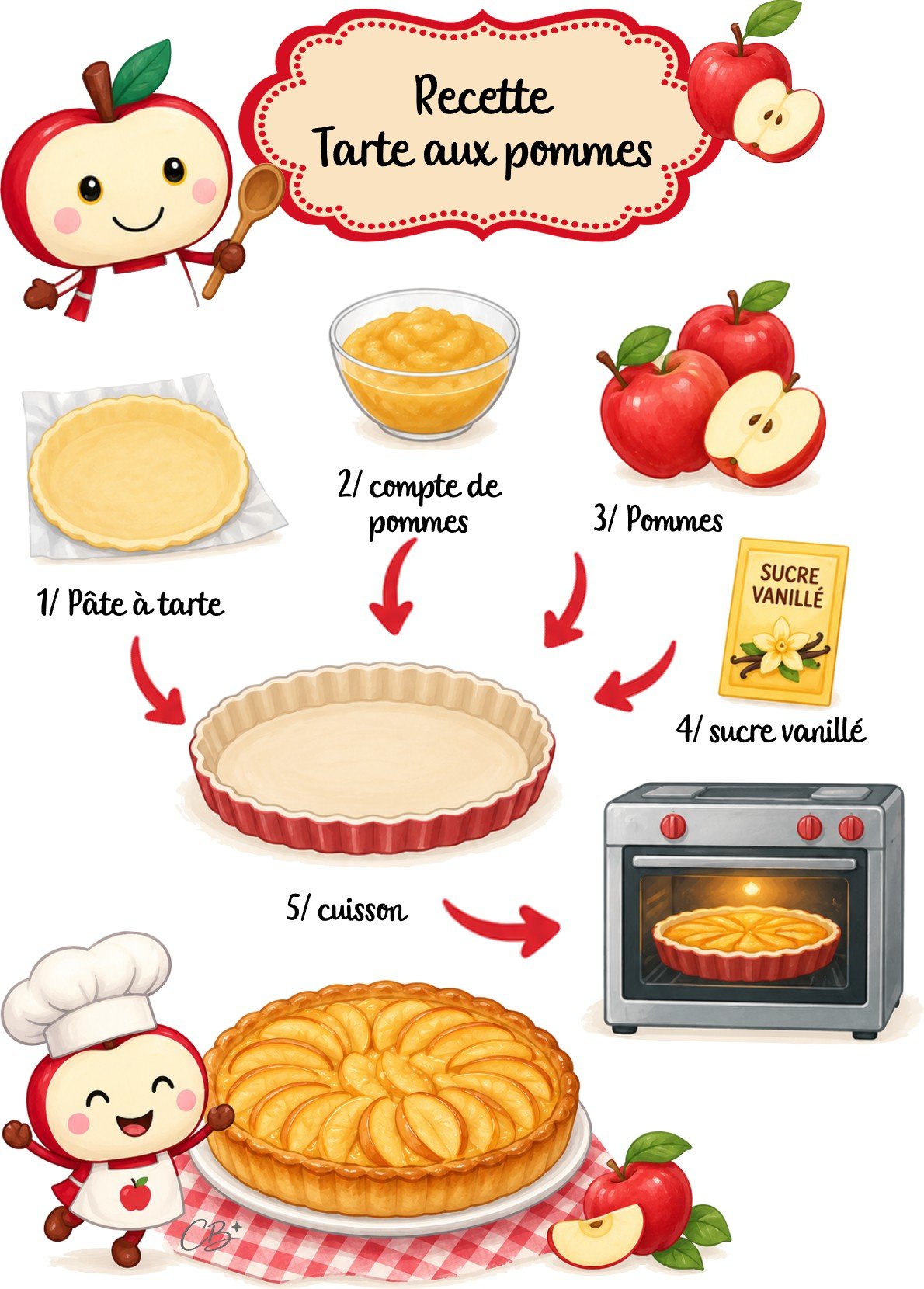 Un atelier pâtisserie avec les pommes du verger