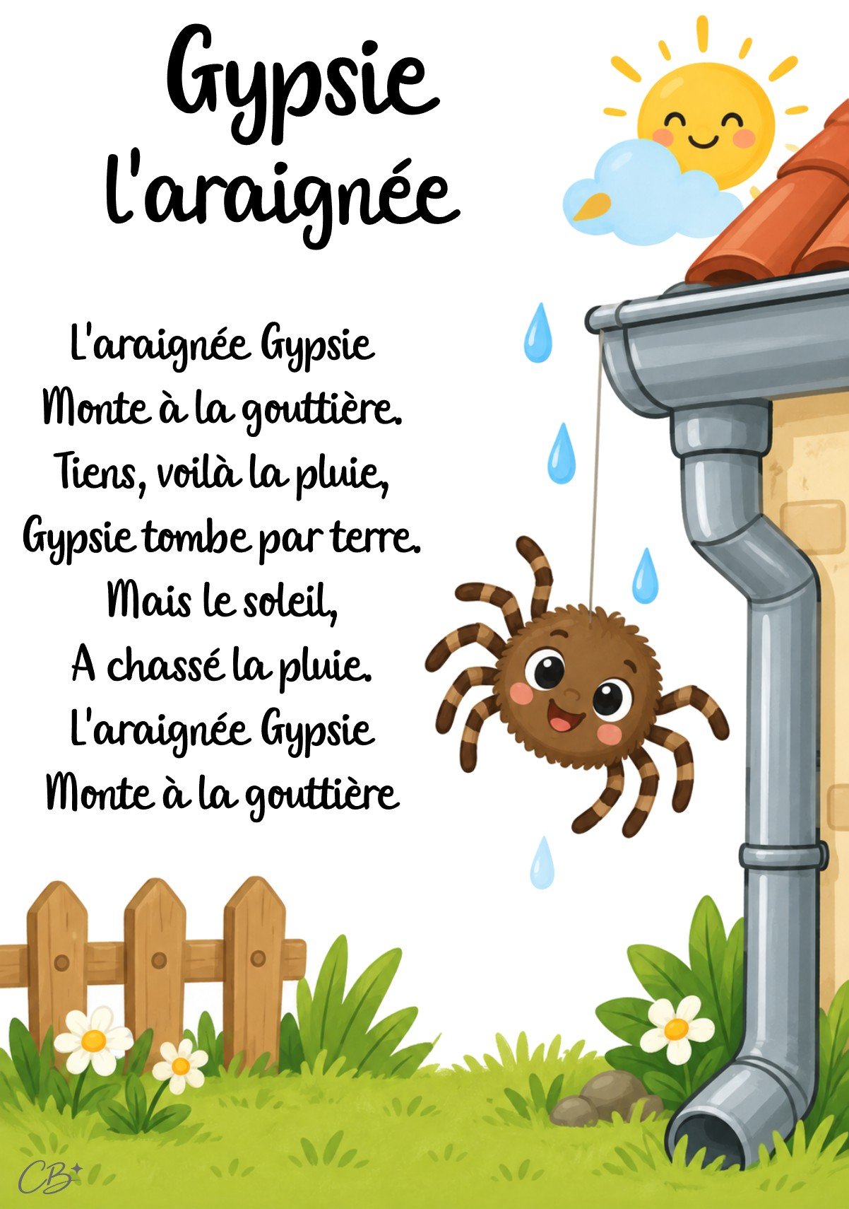 Une nouvelle comptine pour Halloween : L’araignée Gypsie !